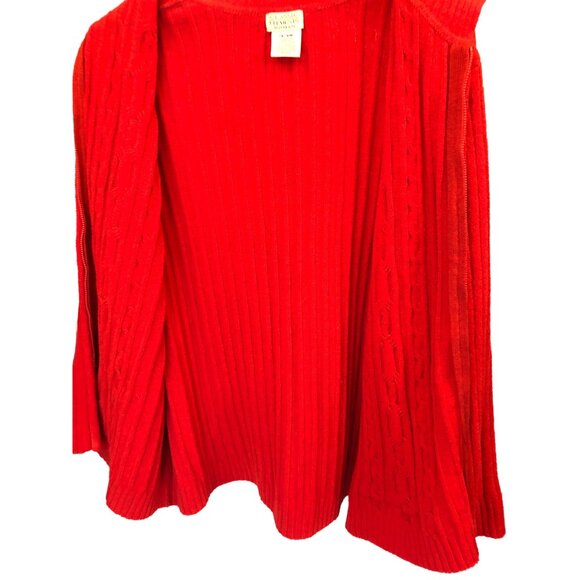 Vintage Classic Elements Woman Red Zip up Sweater Pre-Owned Size 24-26W - Picture 4 of 9